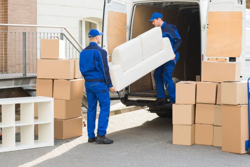 Man and van removals team planning a move in Gunnersbury