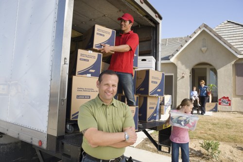 Final check of a well-secured van load before transport