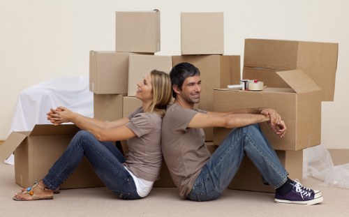 Movers handling a flat relocation in Gunnersbury near local streets and access points