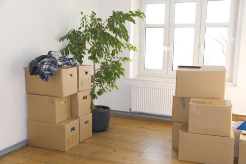 Careful loading by a local moving team in West London