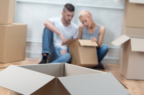 Professional movers handling residential relocation in West London