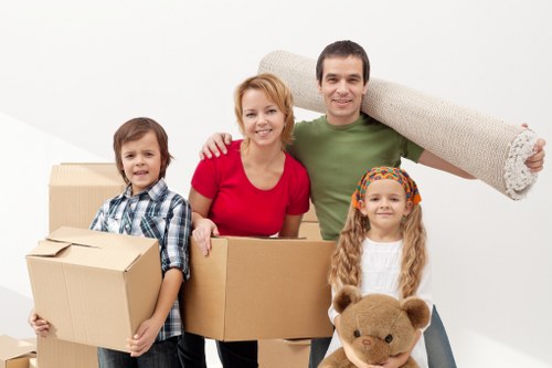 Local moving van ready for a flat move in West London