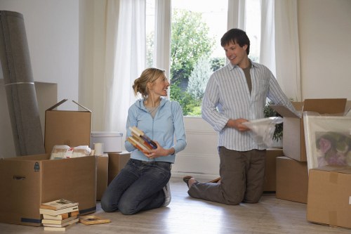 Van loading process with secure packing and handling measures